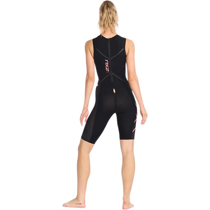 2024 2XU Womens Propel Swimskin WT6659d - Black / Hyper Coral